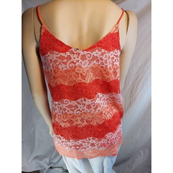 SOLA la Fe Orange and White Lace Spaghetti Straps - Picture 2 of 5